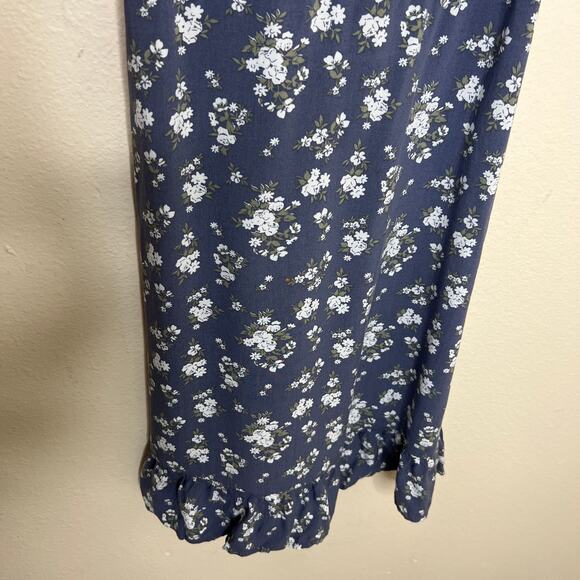 Hollister Blue Floral Strappy Summer Dress Small - Picture 3 of 11